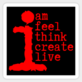 Human Am I Life Instructions Sticker